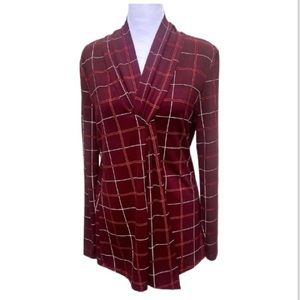 Plaid Shawl Collar Top